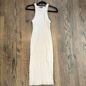 Zara Cream Sleeveless Midi Dress